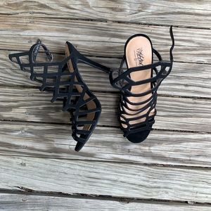 Lazer cut gladiator strappy heels